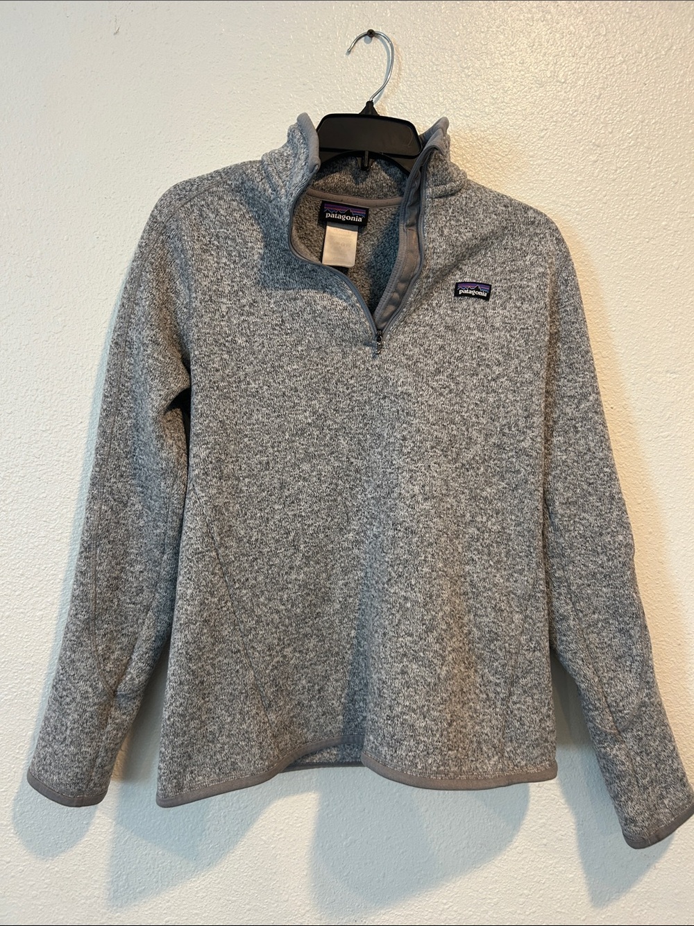 Patagonia kids size M Heather Gray Quarter-Zip Fleece Pullover